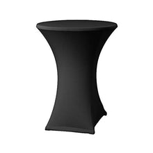 FRANKYSTAR Tavolino Alto da Bar Pieghevole 80x80x100cm - Tavolo Rotondo per Eventi Portata 120 kg Disponibile Anche con Elegante Fodera copritavolo in Vari Colori (Tavolo con Copritavolo Nero)
