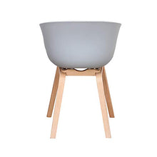 Set di 4 Moderne Sedie da Pranzo con Gambe in Legno Massello Imbottite, Adatte per Cucina, Sala da Pranzo, Soggiorno e Camera da Letto (Grigio)