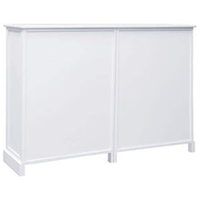 SKM Credenza con 10 Cassetti Bianca 113x30x79 cm in Legno (24.5kg)