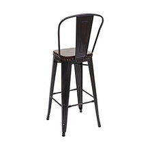 Mendler Set 2X sgabelli Design Industriale HWC-H10c Acciaio Verniciato Ecopelle Marrone