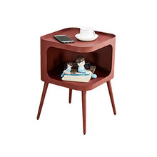 Comodino GCX- comodino camera da letto armadietto, comodino camera da letto, armadio soggiorno, divano laterale moda (colore rosso)