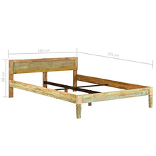 vidaXL Massello di Mango Giroletto Finitura Legno Anticato 1,8m Telaio Letto