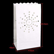 ARTFFEL Vola 20Pcs Candela Paper Bag Senza Fiamma Tealights Scavato Borsa luminare for Matrimoni Festa San Valentino di Compleanno di Capodanno, 10 Luna Stelle Modello + 10 Sun Modello .Compleanno