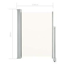 Tidyard Tenda da Sole Laterale Retrattile,Tenda Paravento per Esterno, Protezione da Sole da Giardino, Tendalino per Patio Terrazzo 100 x 300 cm Crema