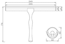 VELMA - GW-2453 - Tergivetro Doccia con Supporto a Muro - Ottone Cromato Alta lucidità - No plastica - 100% Inossidabile - qualità Superiore!