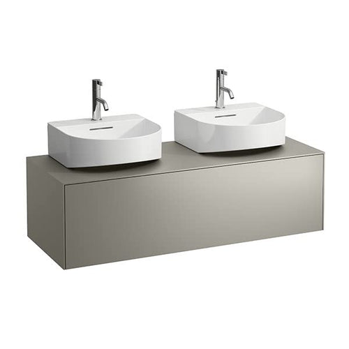 Laufen Cassettiera Running Sonar, 1 cassetto, Adatta per lavabo H816341, Apertura a Sinistra e a Destra per lavabo, colorazione: Titanio/Nero Marquina - H4054540341421