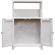 FAMIROSA Armadietto da Bagno Bianco 46x24x116 cm, Legno di Paulownia