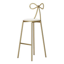 GYPPG Barstools Bar Stool Backrest Footrest Counter Chairs Cafe Kitchen Leisure Dining Faux Leather Upholstered Living Room Gold Metal Legs Creative Simple Dressing Chair