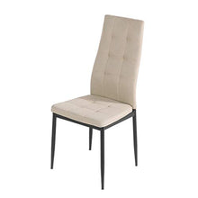 Brigros - Sedie di Tessuto Milano - Set da 4 Sedie Design per Sala da Pranzo, Sedie da Cucina, Ufficio, Sala d'Attesa, Camera da Letto (Beige)