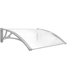 PrimeMatik - Pensilina 80x60cm in policarbonato per Porta o Finestra per Esterno Grigio
