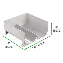 mDesign Set da 4 Moderno portabottiglie Vino – Scaffale per Bottiglie di Acqua e Altre Bevande – Elegante Porta Vino per la Cucina e la dispensa – Grigio Chiaro