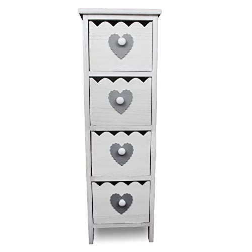 IlGruppone Mobiletto Multiuso per Bagno, Camera da Letto e Ingresso Misura 71x32x49cm con 6 cassetti Antoine