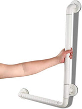 Maniglioni da Bagno Senza Barriere Bagno Doccia di Sicurezza Rotaie Anziani Bagno Maniglia a Forma di L Bagno Skid Armres Accessori da Bagno (Color : White)