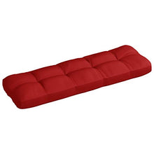 vidaXL Cuscino per Schienale Rosso 120x40x12 cm in Tessuto