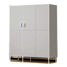 ZKHD Armadio in Tessuto Semplice Grigio Chiaro, Armadio Pieghevole Multifunzionale Aprente, Armadio A Casa Assemblato Armadio,125 * 46 * 170cm