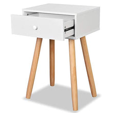AYNEFY Comodino, 2 pezzi in legno di pino massiccio comodino per camera da letto comodino da salotto in stile moderno con 1 cassetto, 40 x 30 x 61 cm