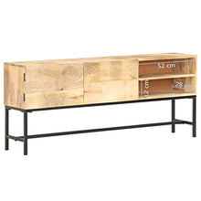 vidaXL Legno Massello di Mango Credenza Madia Mobile Basso Armadio Armadietto Mobili Arredo Arredamento Cassapanca Portaoggetti 145x30x60 cm