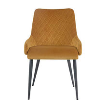 Damiware Bella - Sedia di design, per soggiorno, sala da pranzo, ufficio, con rivestimento in tessuto, colore: giallo ocra