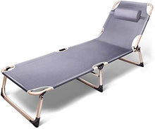 PAKUES-QO Sedie a Sdraio Pieghevoli reclinabili Lettino da Sole Portatile in Metallo per Uso Domestico Giardino Patio Spiaggia Sedie a Sdraio per Esterni-2
