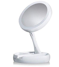 UYZ Specchio per Trucco a LED Specchio per Trucco a Doppia Faccia con Luce di riempimento Pieghevole Specchio Portatile da 10 Volte
