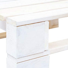 Ottomana da Giardino con Pallet in Legno Bianca