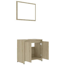 Set di mobili da bagno, in rovere Sonoma Agglomerato