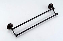 Europeo tutto nero bronzo portasciugamani pieghevole set retro portasciugamani bagno bagno mensola hardware appeso a parete doppio portasciugamani