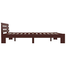 BIGTO - Struttura per letto in legno di pino massiccio, per camera da letto, stile C, 160 x 200 cm, colore: Marrone scuro
