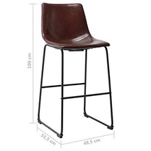 FAMIROSA Sgabello da Bar Marrone Lucido in Similpelle-0069
