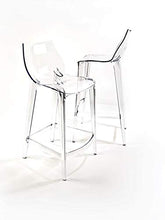 Mahi Mahi Sgabello Alto Bar - Set 4 Pezzi - in policarbonato Cristallo - MMTB000