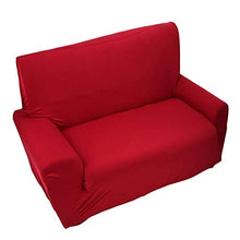 Dirgee 3 posti Divano Copri 7 Colori Solidi Full slipcover slipcover Tessuto Elasticizzato Divano Soft Cover Cover del Divano protettore Facile Misura per la casa mobili per la casa Lavabile, Rosso