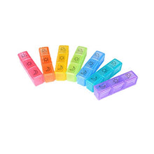 Pillola settimanale organizzatore del Viaggio Portable 7 Giorni Pill Box Caso Separato scompartimenti Pillola Supplemento Container