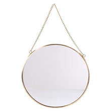 gszfsm001 - Specchio da parete rotondo in oro per toeletta, specchio da trucco, decorazione da bagno, specchio sospeso rotondo
