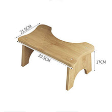 H-M-SJZ Sgabello da Toilette Antiscivolo Sgabello da Bagno in Legno massello Sgabello per la casa Sgabello da Bagno Sgabello per Toilette Sgabello Sgabello può alleviare costipazione 39.5x21.5x17cm