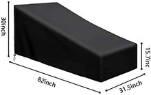 Nocsm Copertura per Chaise Longue. Tessuto Oxford 420D, Lettino da Giardino Nero. Tessuto Oxford su mobili da Giardino. per Proteggere da umidità, Pioggia ed Esposizione.