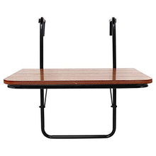 GOTOTO Tavolino da Balcone Pieghevole, Tavolo Sospeso, Tavolo da Appendere a Sospensione Giardino Esterno, in MDF + Ferro, 60 * 40 * 39cm