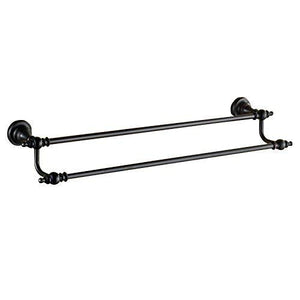 AGGF Portasciugamani Doppio unipolare Portasciugamani Portasciugamani Accessori per Il Bagno Filo di Rame Disegno Nero 40 cm 60 cm 80 cm Portasciugamani (Colore: Nero, Dimensioni: 50 cm)