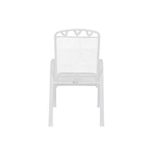 greemotion Sedia impilabile giardino “Toulouse” in acciaio rivestito in plastica, ca. 55 x 97 x 73 cm, portata massima fino a 110 kg, bianca