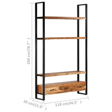 vidaXL Credenza Alta 118x30x200 cm in Legno Massello di Acacia