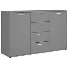 XHCP Credenza, Comodino, Comodino, Mobile Laterale per Soggiorno Camera da Letto Camera da Letto Nero Lucido 120x35,5x75 cm truciolare