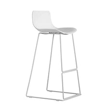 LLT Pratico sgabello Ristorazione Sedie Sgabelli con schienale, Moderno Metallo Contatore Altezza sgabello, Pub/Bar sedie rustiche,bianca,Seduto altezza 60 cm