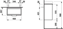 Laufen Base Mobiletto Vanity, sportello Destro, per lavabo 815954, colorazione: Neve (Bianco Opaco) - H4021021102601