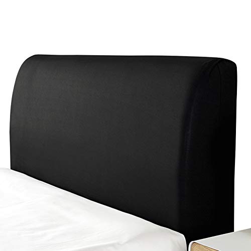 Smingm Copri Testata Letto Matrimoniale Elastica Fodera Protezione Testata Elastico All-inclusive Coperchio Europeo Soft Cover Lavabile Cover Testata Letto Nero 170-190cm