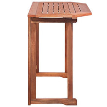 vidaXL Legno Massello di Acacia Tavolo da Balcone Rustico Tavolino Consolle