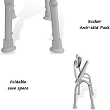 Sgabello da bagno Doccia / vasca da bagno Sgabelli lega di alluminio doccia Sedile Sgabello for / disabili Anti-Slip Anziani Mats doccia sedia regolabile in altezza con schienale 5 Bagno Sedile Heavy