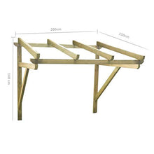 vidaXL Pergola per porta in legno massello di pino 200 x 150 x 160 cm