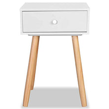 AYNEFY Comodino, 2 pezzi in legno di pino massiccio comodino per camera da letto comodino da salotto in stile moderno con 1 cassetto, 40 x 30 x 61 cm