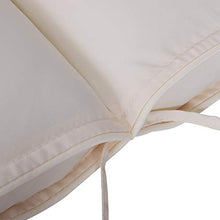 miozzi Cuscino per Sdraio Lettino Prendisole da Giardino Bianco Crema 198x53x5 cm