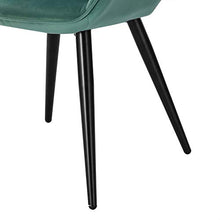 WOLTU BH153ts-6 Sedie Cucina Moderne Poltrona per Camera da Letto Soggiorno in Velluto Turchese Gambe di Metallo 6 Pezzi