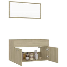 vidaXL Set Mobili da Bagno 2 pz Rovere Sonoma in Truciolato
